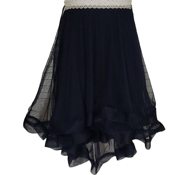 Blue and White Rhinestone Detailed Dress - Picture 3 of 8